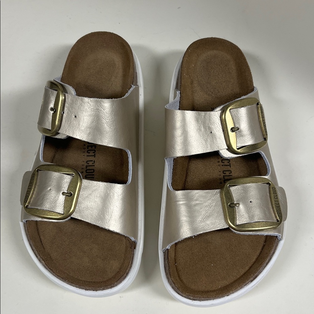 NIB Project Cloud Gold Sandals